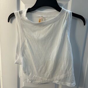 Free People Movement White Sleeveless Tank Top